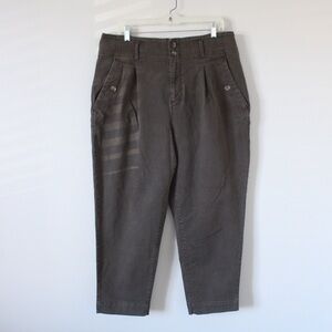 Loft Olive Green Paperbag Waist Pants